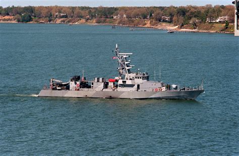 The Cyclone Class Patrol Craft Uss Firebolt Pc Passing The Naval