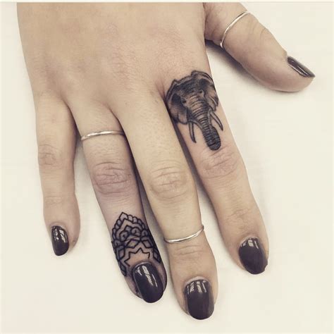 Elephant tattoo finger tattoo | Elephant finger tattoo, Elephant ...