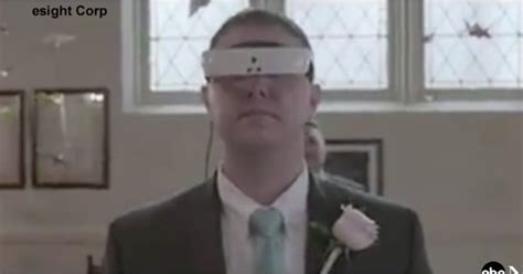 A Legally Blind Man Wears Special Glasses At His Wedding POPSUGAR Love Sex