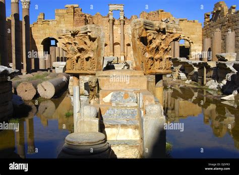 Ancient Ruins Libya Stock Photo Alamy