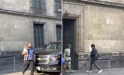 José Ramón y Andy hijos de AMLO visitan Palacio Nacional