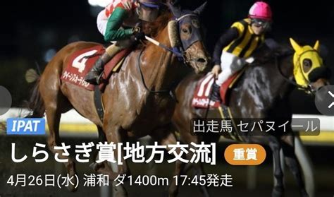 しらさぎ賞【地方交流重賞】🐎4月26日浦和競馬場🏇☔【不良】惜しいーーー🥶残念｜ボヘミアン⚾カープatelier Capricorn🐎｜note