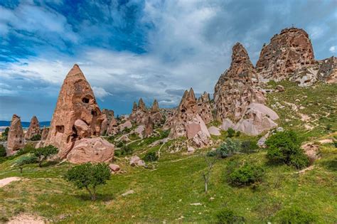 Castelo De Uchisar Na Capad Cia Esculpido Em Forma Es Rochosas Foto