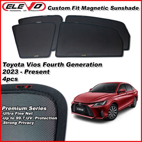 ELEVO Toyota Vios 2023 Magnetic Custom Fit Sunshade Magnet Shade Sun