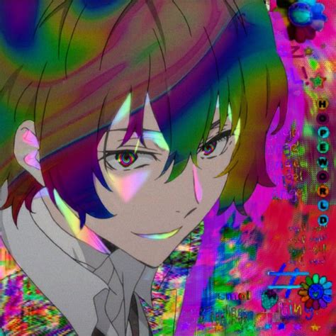 Dazai Glitchcore Edit In 2020 Gothic Anime Aesthetic Anime Cute