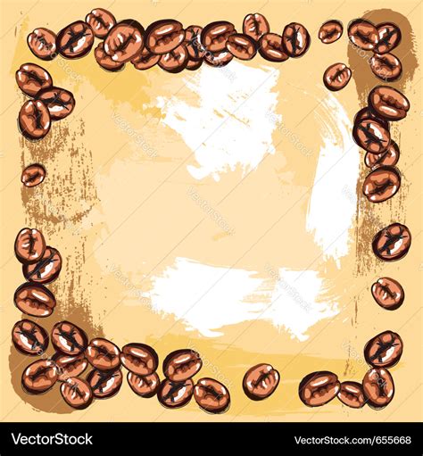 Coffee Beans Frame Royalty Free Vector Image VectorStock