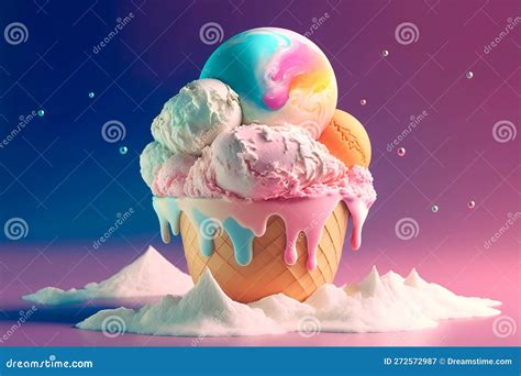 Ice Cream Planet Contemporary Minimal Collage Art Creative Cosmic