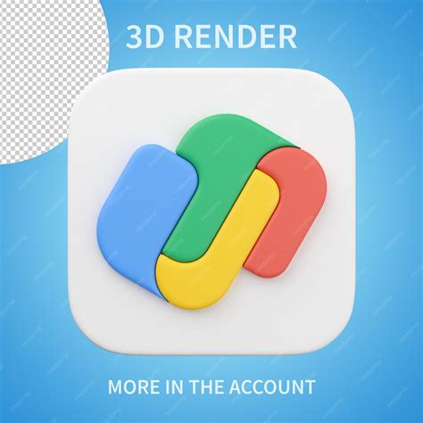 Premium PSD | Google pay icon 3d render