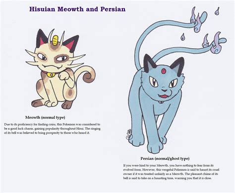 Hisuian Meowth And Persian By Swirlheart On Deviantart