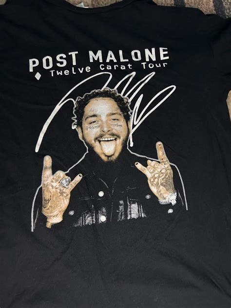 Official Post Malone Twelve Carat Tour Men S Fashion Tops Sets