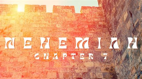 Nehemiah Chapter Bible Overview Youtube