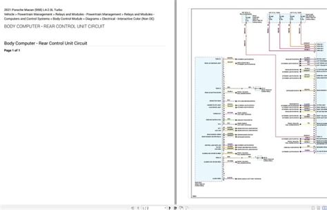 Porsche Macan 95B 2021 L4 2 0L Turbo Electrical Wiring Diagram