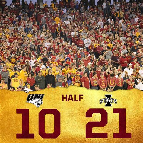 Cyclone Football on Twitter: "Iowa State takes a 21-10 lead into the ...