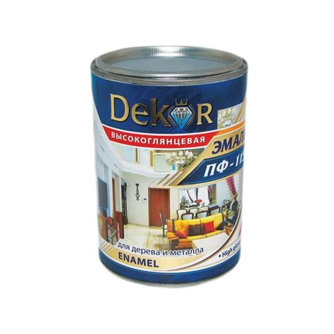 Эмаль Dekor ПФ-115 алкидная для дерева и металла вишневая 0,8: купить ...