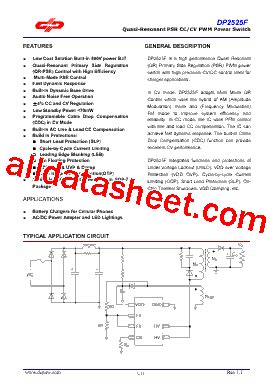 DP2525F Datasheet(PDF) - Shenzhen Developer Microelectronics Co., Ltd
