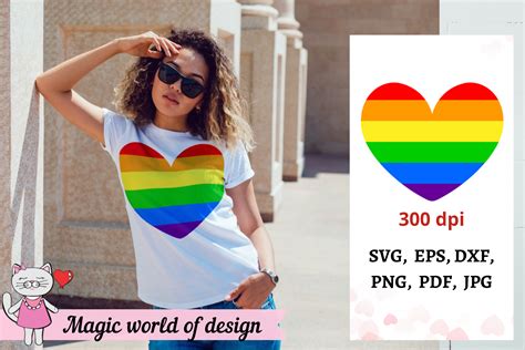 Rainbow Heart Svg Lgbt Gay Pride Svg Graphic By Magic World Of Design