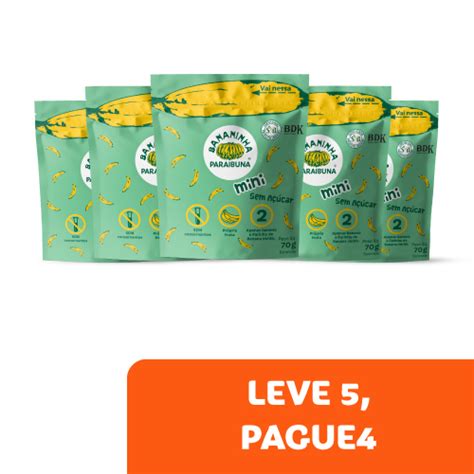 Kit Leve Pague Mini Bananinhas Zero A Car Farinha De Banana