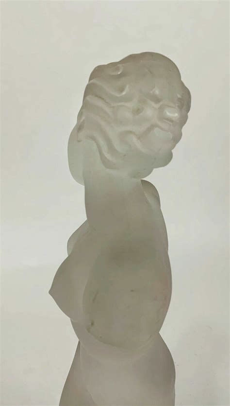 Art Deco Style Frosted Art Glass Nude Torso Eleon Von Rommel Bohemia CZECH EBay De