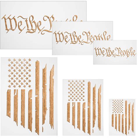 Buy Pieces American Stencils We The People Stencil Reusable Tracing