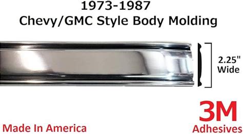 1973 1987 Chevy Gmc Chrome Side Body Trim Molding 80 Roll Full Size Pickup Truck 2 25 Wide