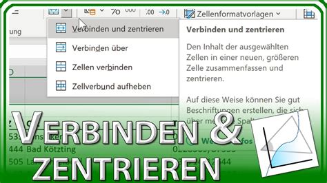 Zellen Verbinden Verbinden Und Zentrieren Excel Grundlagen Tutorial