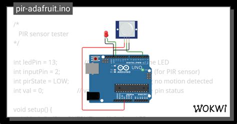 Pir Adafruit Ino Wokwi ESP32 STM32 Arduino Simulator