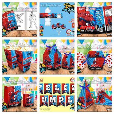 Kit Imprimible De Spiderman Editable En Powerpoint Boni Fiesta