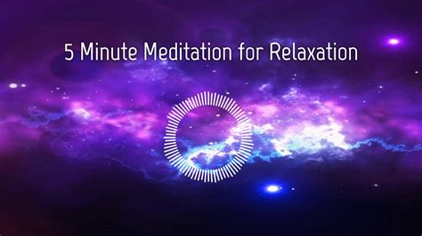 5 Minute Guided Meditation For Relaxation Youtube