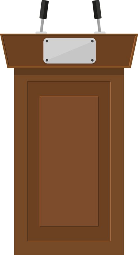 Brown Wooden Podium Tribune Rostrum Png