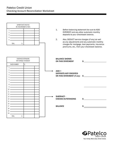 Checkbook Balance Sheets Printable