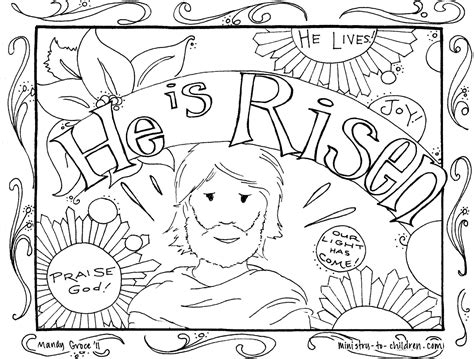 Religious Easter Coloring Page