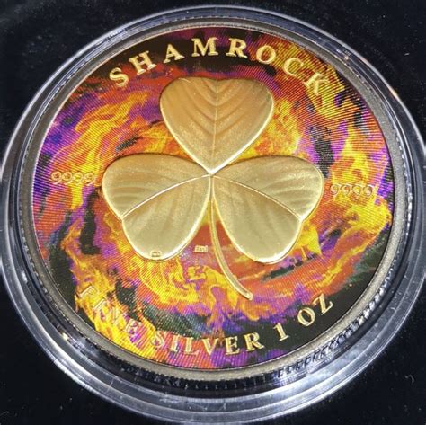 Niue 2 Dollars 2022 Burning Shamrock Colorized Silver Gold Catawiki