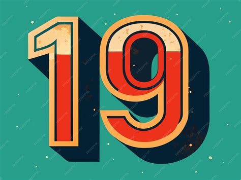 A sign that says the number 19 | Premium AI-generated vector