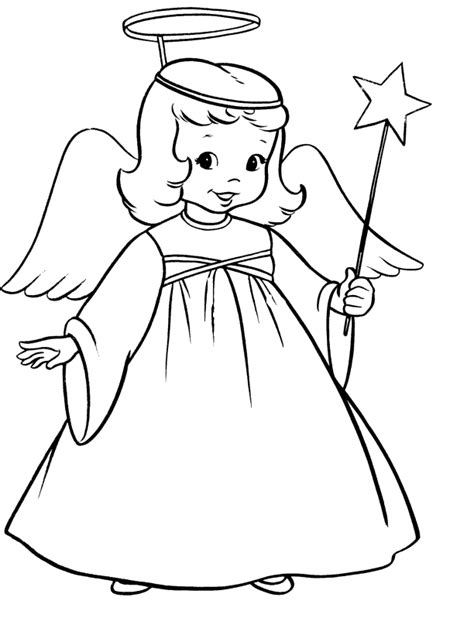 Christmas Angels Coloring Pages - Coloring Home