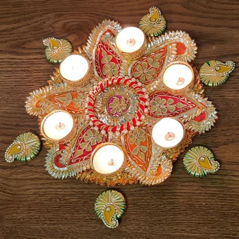 Beautiful Rangoli Tealight Candle Holder For Diwali Etsy