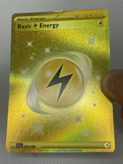 Basic Lightning Energy Gold 257198 Rare Pokemon Card Scarlet And Violet