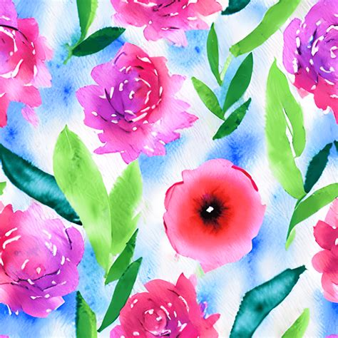 Watercolor Floral Pattern · Creative Fabrica