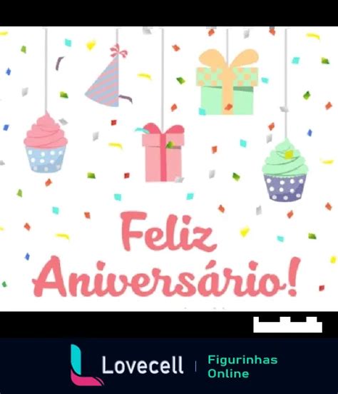 Figurinha Feliz Aniversário para WhatsApp Lovecell