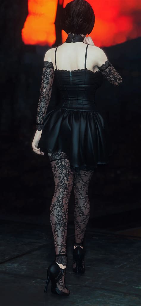 Vtaw Gothic Dress CBBE BodySlide At Fallout 4 Nexus Mods And