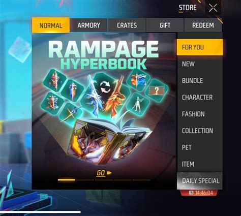 Free Fire Rampage Hyperbook Collect These Color Changing Items Free