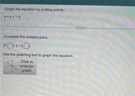 Solved Graph The Equation By Plotting Points Y X 4Complete Chegg