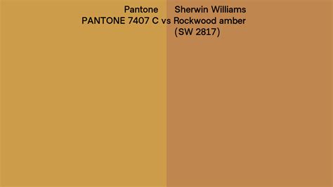 Pantone C Vs Sherwin Williams Rockwood Amber Sw Side By