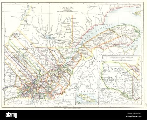 QUEBEC: CANADA: Quebec; St. Lawrence Anticosti Island, 1897 antique map ...