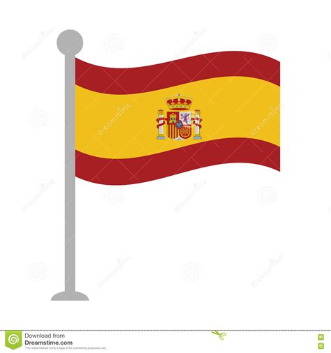 Spain Flag Isolated Icon Stock Vector Illustration Of Spanish 79699793