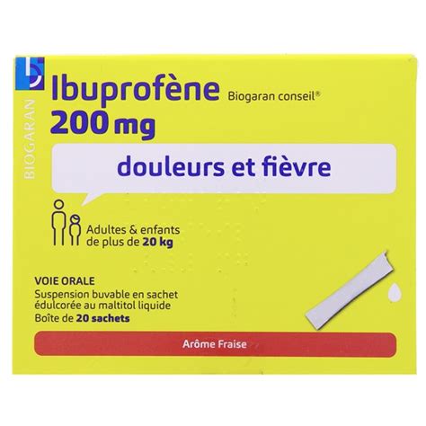 Ibuprof Ne Mg Suspension Buvable Sachets Biogaran Illicopharma