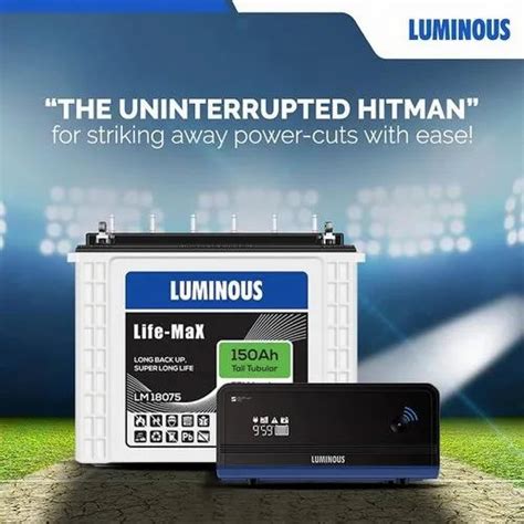 150 Ah Luminous LM 18075 Tall Tubular Inverter Battery At Rs 24799 In