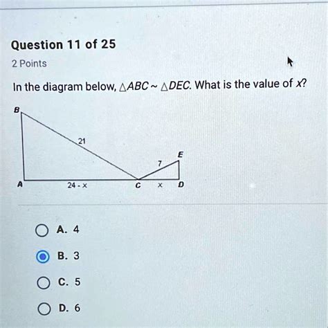 Solved In The Diagram Below Triangle Abc Triangle Dec What Is The