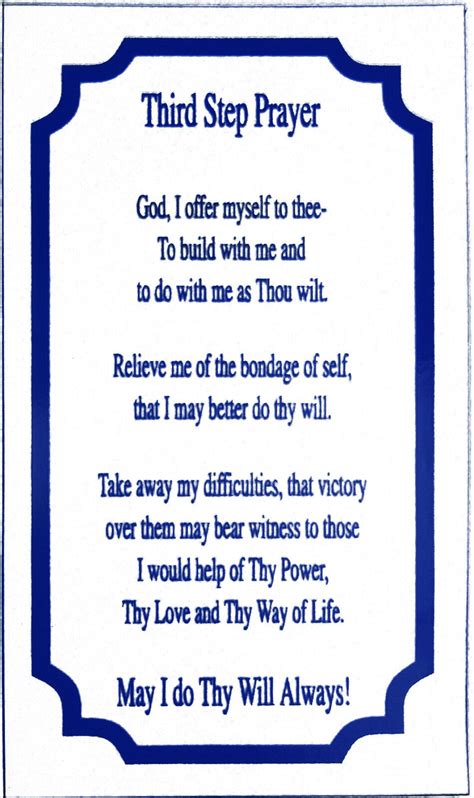 Aa Alcoholics Anonymous Third Step Prayer Magnet M1 Ebay