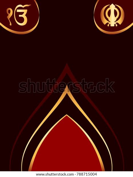 Ek Onkar Khanda Holy Motif Vector Stock Vector Royalty Free 788715004