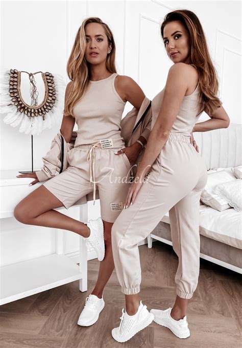 Kalhoty Tepl Kov Sporty Chic Nude Internetov Obchod Andzela